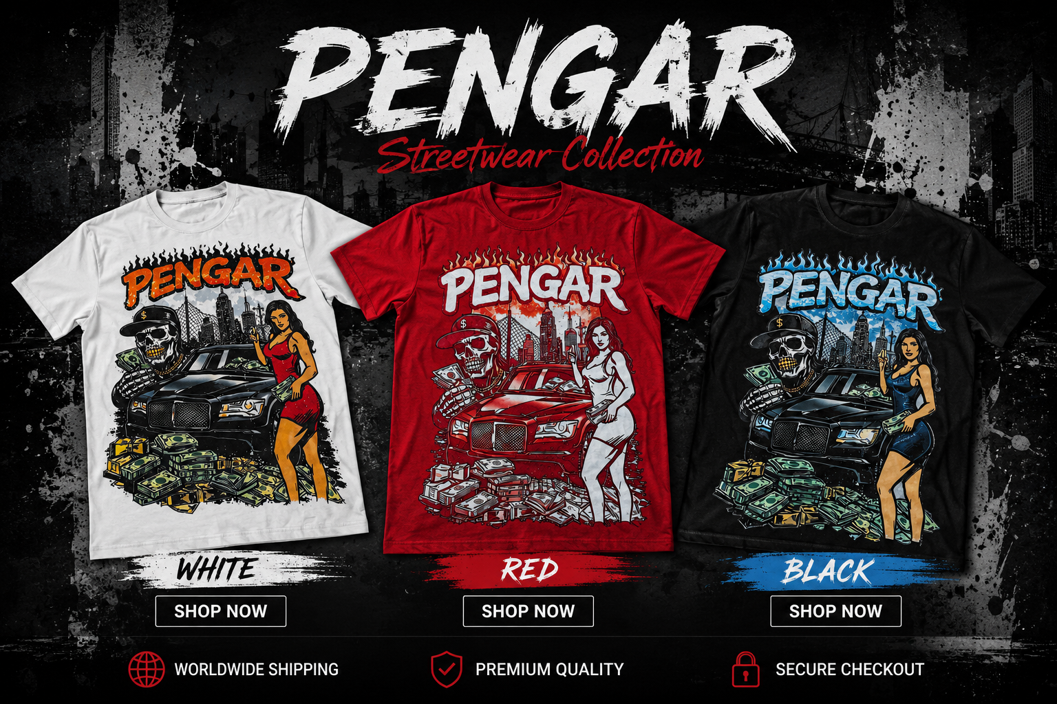 Pengar graphics shirts